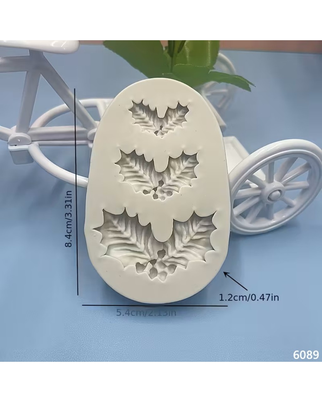 YY6089 Yılbaşı Temalı 3lü Yaprak Silikon Kalıp